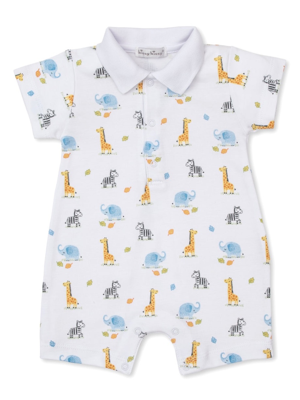 Kissy Kissy 
Safari Bunch Short Playsuit w/ Collar
